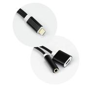 Mgs33 Adaptateur , Cable 2 En 1, 8 Pin Vers 3.5 Mm Aux Jack Audio Et Adapteur De Chargeur Pour Iphone 7/7 Plus Black