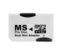 Mgs33 Adaptateur memory stick Pro Double pour cartes mémoires micro SD SDHC pour console PSP
