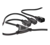 Mgs33 Câble d'alimentation secteur pour PC : Y 1 mâle 2 femelles 2 mètres pour alimenter avec 1 cable : 2 produits informatiques