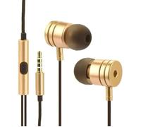 Mgs33 Ecouteurs Métal Or Filaires Intra-Auriculaires,Casque Stéréo Filaire,Micro Casque Portable,2 Haut-Parleurs Stéréo,Casque Kit M