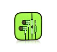 Mgs33 Ecouteurs Vert Métal Filaires Intra-Auriculaires,Casque Stéréo Filaire,Micro Casque Portable,2 Haut-Parleurs Stéréo,Casque Kit
