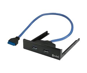 Mgs33 panneau frontal 3.5'' 2 ports USB v3.0 Noir Connectland