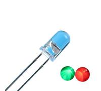 MGTCAR 50pcs 5mm LED Bicolore Clair Rouge/Vert Non Polaire Ronde Diode électroluminescente Deux Plug-in Dip kit de Bricolage
