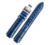 MGTCAR Bracelet de montre en cuir véritable pour ballon bleu bracelet homme femme convexe en cuir 14 x 8 mm 18 x 11 mm 20 x 12 mm bracelet tendance, 18-11mm, Agate