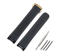 MGTCAR Bracelet en silicone 20 mm Accessoires de montre pour Omega Hippocampus 300 AT150 8900 mètres Bracelet de montre en caoutchouc marin boucle papillon, 20 mm