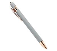 MGTCAR Lot de 20 stylos à bille en métal pour écran tactile - Pour bureau, école, publicité - Logo personnalisé - Gravure au laser - Gris (rose)