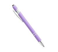 MGTCAR Lot de 200 stylos à bille en métal pour écran tactile - Pour bureau, école, publicité - Logo personnalisé - Gravure au laser - Violet (argenté)
