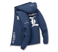 MGTERN Blouson Homme Bomber Zippée Pour Death No. te, décontractée oversize streetwear, pour les voyages en plein air, les sports et les loisirs, print(Blue,M)