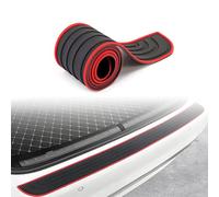 MGYMGY Protection Pare Choc Voiture, pour VW T6 T6.1 Transporter 2015 Protection Seuil de Coffre Voiture Pare Choc Arriere, Protecteur Pare-Chocs Arrière,C/Red-Black-9x104 cm