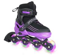 MGYZM Patins à Roulettes Ajustables pour Enfants, Filles et Garçons Adultes - Intérieur et Extérieur, Violet (Petit)