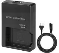 MH-24 Chargeur Batterie pour Nikon EN-EL14 et EN-EL14A D3100 D3200 D3300 D3400 D3500 D5100 D5200 D5300 D5500 D5600 P7000 P7100 P7700 Chargeur Accumulateur pour Appareil Photo avec Câble Alimentation