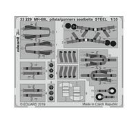 Mh-60l Pilots/gunners Seatbelts Steel For Kitty Hawk - 1:35e - Accessories