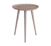 MH London Table d'appoint - Table de chevet Tezgah - Petite table de chevet ronde en bois massif conçue exclusivement à la main - Table d'appoint contemporaine pour chambre à coucher et table