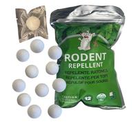 Mh Mediterraneanhabitat Boules Anti-Souris Naturelles - 12 Sachets Individuels - Protection Maison Voiture Garage Grenier - Formule Végétale au Citron Menthe Gingembre - sans Produits Chimiques