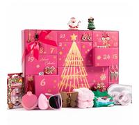 MH MYLUNE HOME Calendrier de l'Avent 2024 - Boucles d'oreilles - Collier - Bague - Ongles artificiels - Calendrier de Noël 2024 - Cadeaux de Noël pour femmes, adolescentes, filles