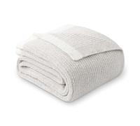 MH MYLUNE Home Couverture côtelée Ultra Douce pour canapé, 152,4 x 203,2 cm, en Microfibre, pelucheuse, Chaude, réversible, pour canapé-lit, 152,4 x 203,2 cm, Beige