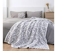 MH MYLUNE HOME Couverture de canapé réversible en Polaire, en Microfibre Ultra Douce et Moelleuse, imprimé léopard, 180 x 200 cm, Confortable et Chaude, pour canapé, Chaise, lit (180 x 198 cm,