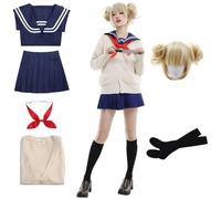 MHA Cosplay Toga Himiko Costume d'écolière uniforme MHA Toga Himiko JK Ensemble complet pour fête d'Halloween