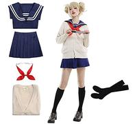 MHA Cosplay Toga Himiko Costume d'écolière uniforme MHA Toga Himiko JK Ensemble complet pour fête d'Halloween