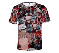 MHA T-Shirt Midoriya Izuku/Bakugo Katsuki T-shirt coloré imprimé Anime été manches courtes décontracté T-shirt de sport T-shirt pour homme femme, Type 2, M