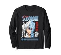 MHA Todoroki Modern Portrait Collage with Kanji Anime Manche Longue