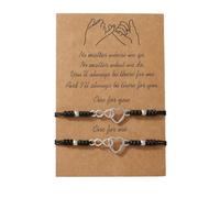 MHADBKH 1 paire de bracelets faits à la main en corde réglable en coton pour diverses occasions, Alliage + corde tressée, Pas de gemme