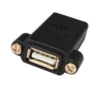 MHADBKH Adaptateur d'extension USB 2.0 femelle vers femelle avec adaptateur d'extension de trou de montage sur panneau pour bureau installation facile USB