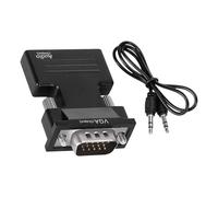 MHADBKH Adaptateur HDTV vers VGA pour ordinateur portable, PC, moniteurs, projecteurs, câble 3,5 mm HDTV vers VGA pour projecteurs