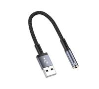 MHADBKH Adaptateur USB vers 3,5 mm USB vers câble de 3,5 mm pour casque, fenêtre, ordinateur portable, ordinateur de bureau, station d'accueil