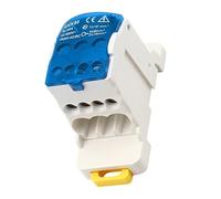 MHADBKH Boîtiers électriques à sorties multiples Rails DIN 8 bornes Port contacts en laiton Boîtier robuste Utilisation quotidienne Systèmes de distribution électrique d'usine