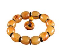 MHADBKH Bracelet bouddhiste traditionnel en perles de verre élastique pour bracelet religieux réglable, Verre/émaillé, Pas de gemme