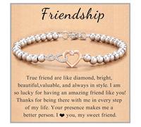 MHADBKH Bracelet élégant en forme de cœur avec cristaux élégants pour femme symbolisant l'amitié et le style quotidien décontracté, Mother, Alliage, Pas de gemme