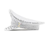 MHADBKH Chapeau de capitaine élégant avec rivets cloutés pour femme, idéal pour diverses occasions et tenues