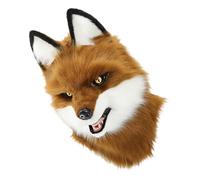 MHADBKH Chapeau de loup réaliste en peluche pour Halloween et fête, école, jeu, accessoire de costume