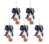 MHADBKH Cloches de Noël en fer avec nœud pour décoration de Noël