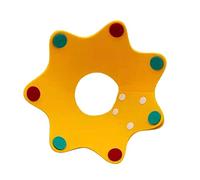 MHADBKH Collier de convalescence doux et confortable en forme de cône pour chiot S/pour M/L en vert/jaune