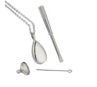 MHADBKH Collier en acier inoxydable robuste en forme de bouteille de parfum avec pendentif géométrique gravé - Accessoire de bijoux pour femme tendance, as described, Acier inoxydable, Pas de gemme