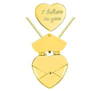 MHADBKH Collier médaillon en forme de cœur en acier inoxydable - Design élégant - Portable - Pour femmes à la mode et occasions spéciales, I, Cuivre + pièce d'amour en acier inoxydable, Pas de gemme