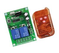 MHADBKH Commutateurs Télécommande sans Fil Module Récepteur Relais 12V 2V avec Émetteur À Distance 2 Canaux pour Porte Garage