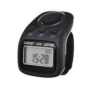 MHADBKH Compteur numérique avec bouton de comptage dédié, noir | Conception d'alimentation rechargeable, référence de l'heure à l'écran, forme légère pour la présence et le comptage des