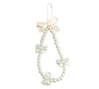MHADBKH Cordon de téléphone élégant avec nœud et perles - Cadeau pour femmes et filles, Acrylique
