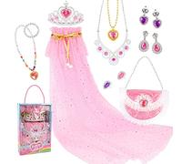 MHADBKH Costume de fée des dents - Costume de princesse - Cape de princesse - Bijou d'anniversaire pour fille