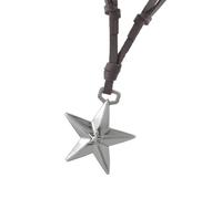 MHADBKH Élégant collier en corde réglable en forme d'étoile qui ajoute une touche d'individualité à n'importe quelle tenue. Texture cuir et alliage, PU + alliage, Pas de gemme