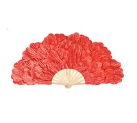 MHADBKH Exquisites Grand éventail pliable en forme de pétales de pivoine avec cadre et main dansante pour scène et décoration d'intérieur