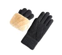 MHADBKH Gants isolants avec écran tactile - Design double tricot - Sports d'hiver en plein air - Ski - Cyclisme - Gants chauds en polyester acrylique pour femme