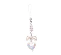 MHADBKH Joli pendentif en forme de nœud pour téléphone, sangles délicates en forme de cœur, décoration parfaite pour les étudiants, les professionnels et les amateurs de mode, taille unique, Comme