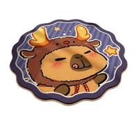 MHADBKH Joli tapis de bain doux et confortable sur le thème des dessins animés, tapis de sol pour amoureux des animaux, décoration de Noël, tapis de chambre à coucher