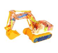 MHADBKH Lighted Up Musical Excavator Vehicle Toy Learning Digger with Clear Mechanical Gears for Toddler Preschooler Movable Joint Digger