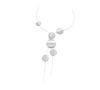MHADBKH Long collier avec grand pendentif rond/cœur pour femme, design simple et élégant, bijou tempérament