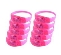 MHADBKH Lot de 10 bracelets lumineux à LED colorés pour soirée, divertissement, spectacle de lumière en silicone, accessoire de fête, fournitures de fête de nuit